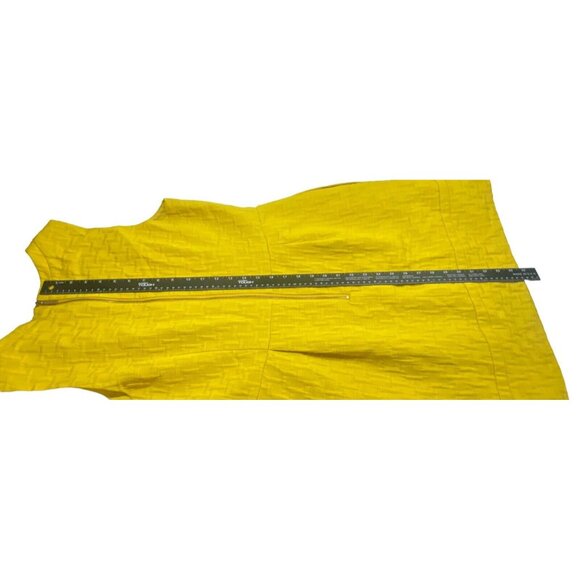 ELIZA J Women Sleeveless Knee Length Dress Zip Back Lined Sz 12 Yellow 66-16 - Picture 10 of 13